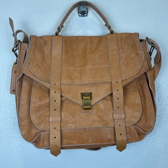 Proenza Schouler Handbags - PROENZA SCHOULER "PS1 Large" satchel in a Tan leather Crossbody Strap